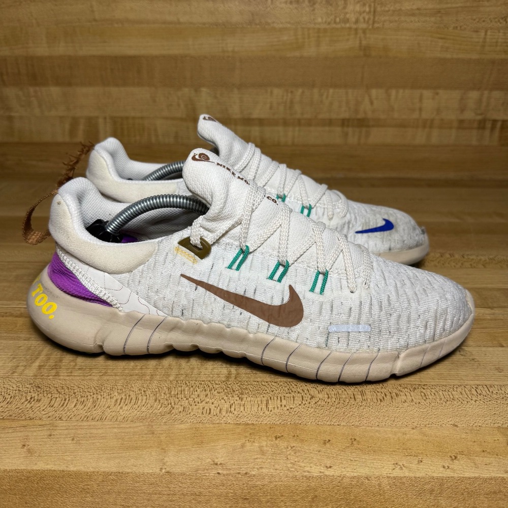 Nike Free RN 5.0 Next Nature Moving Co Sail Hemp Shoes DZ3191-100 Mens 8